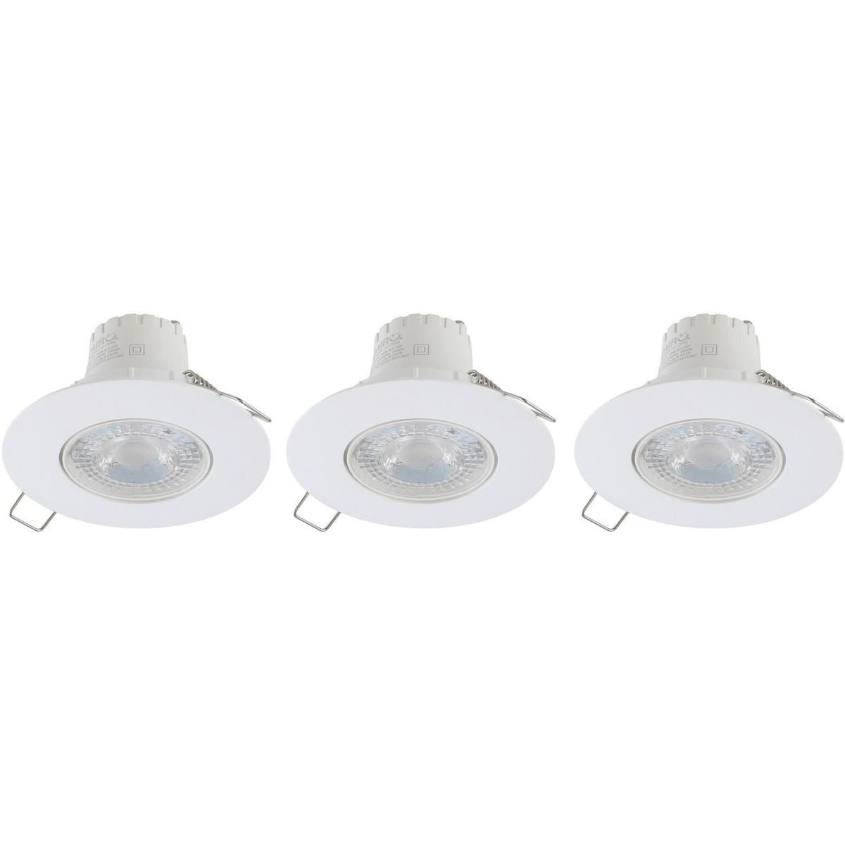 DAIRU - Spot Led Empotrable Circular 5.5W Luz Cálida Blanco x 3