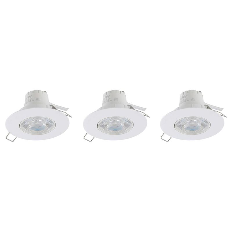 DAIRU - Pack x3 Spot Led Empotrable Circular 5.5W Luz Fría Blanco