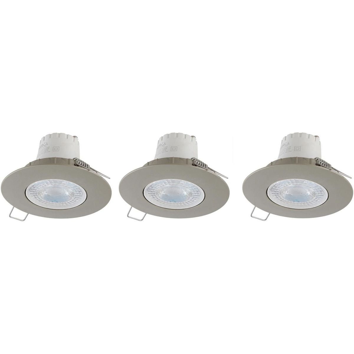 DAIRU - Spot Led Empotrable Circular 5.5W Luz Fría Satinado x 3