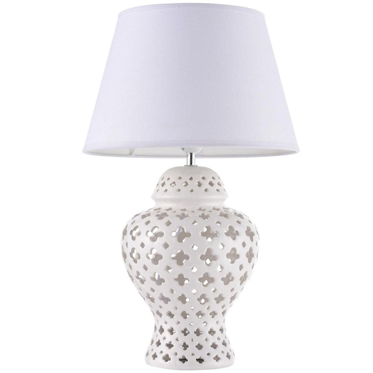 JUST HOME COLLECTION - Lámpara de Escritorio Bodrum 1 Luz E27 Blanco 60 W 25x51 cm