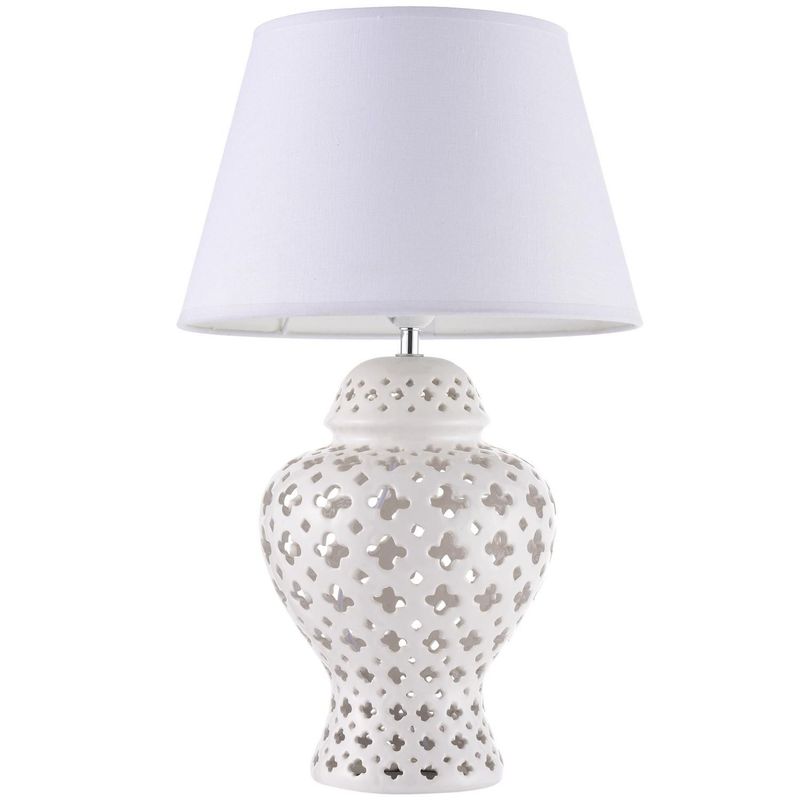 JUST HOME COLLECTION - Lámpara de Mesa Bodrum 1L E27 Blanco