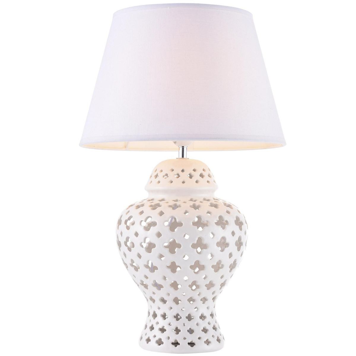 JUST HOME COLLECTION - Lámpara de Escritorio Bodrum 1 Luz E27 Blanco 60 W 25x51 cm