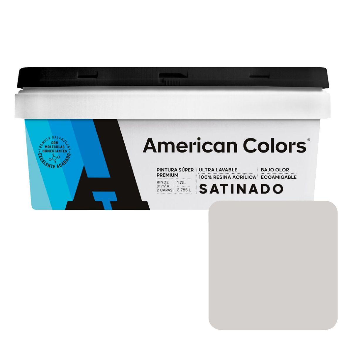 AMERICAN COLORS - AMERICAN CO SATIN GRIS CLA 1GL