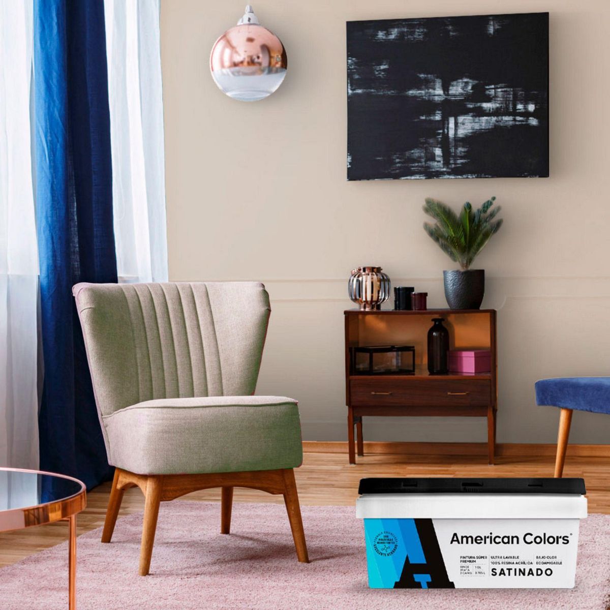 AMERICAN COLORS - AMERICAN CO SATIN GRIS CLA 1GL