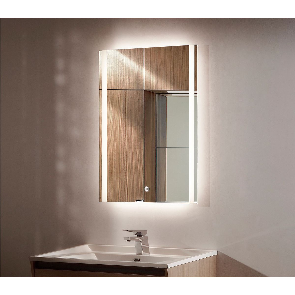 SENSI DACQUA - Espejo LED de Baño Rectangular Berlín 50x70cm