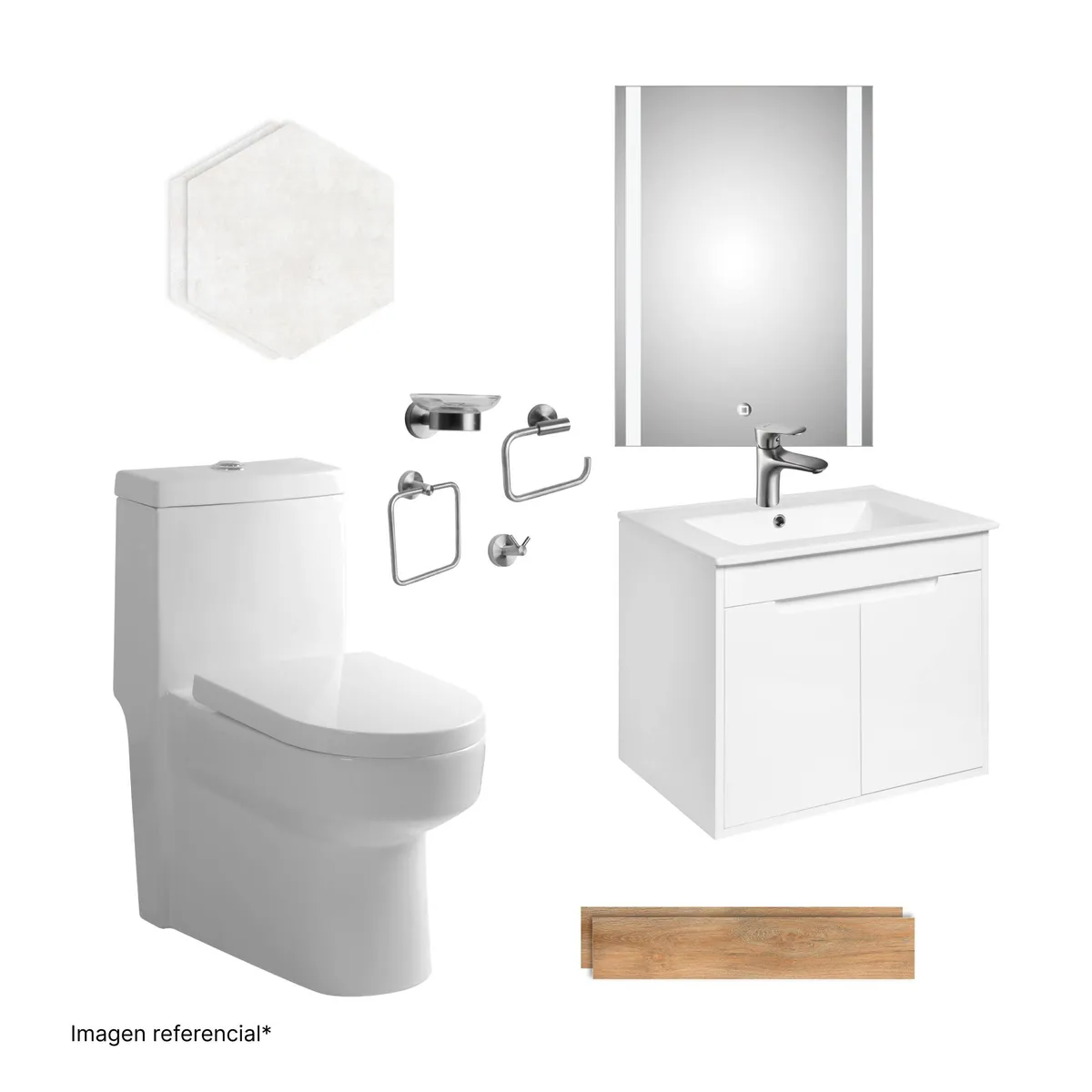 SENSI DACQUA - Espejo LED de Baño Rectangular Berlín 60x80cm
