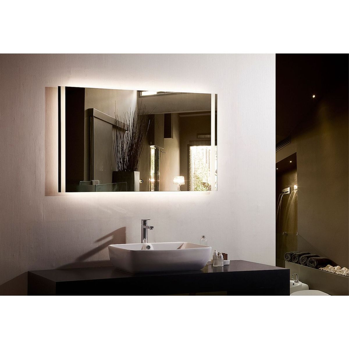 SENSI DACQUA - Espejo LED de Baño Rectangular Berlín 100x70cm