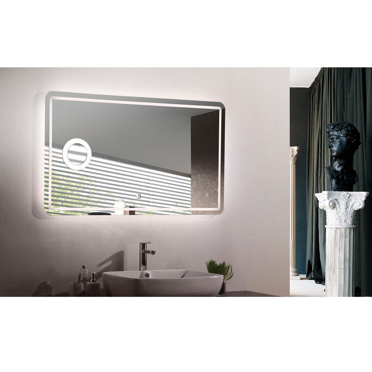 SENSI DACQUA - Espejo LED de Baño Rectangular Milano 120x70cm
