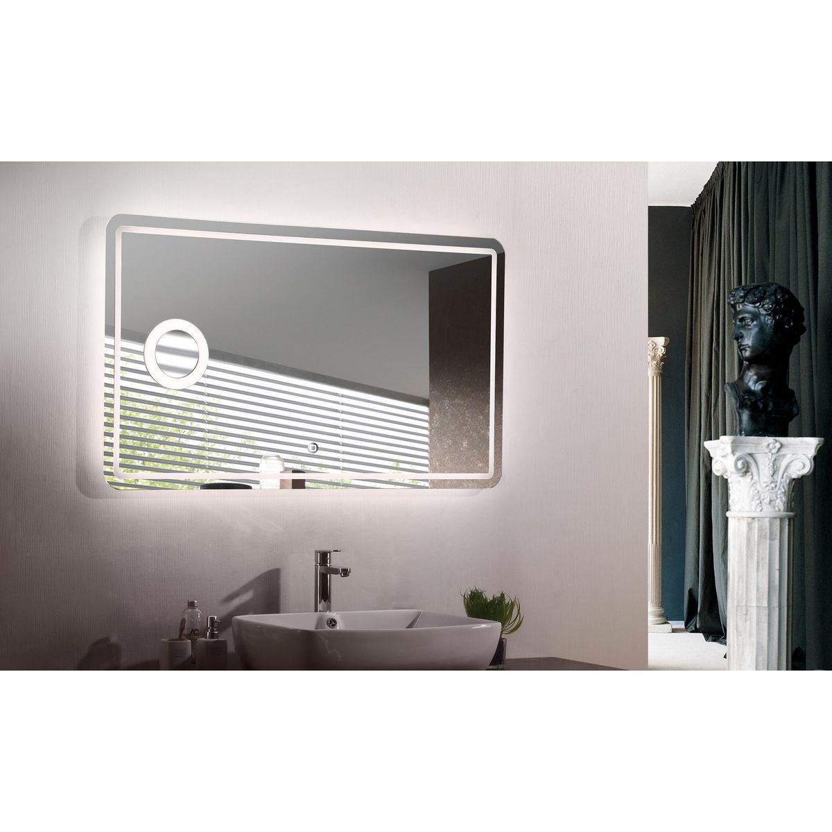 SENSI DACQUA - Espejo LED de Baño Rectangular Milano 120x70cm