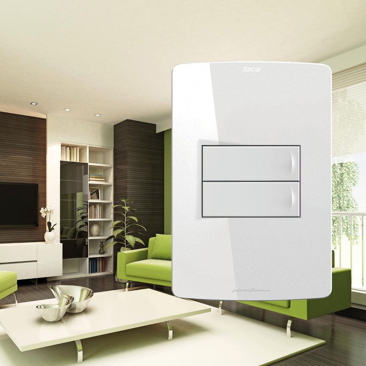 SILIGHT - Conmutador Doble Silight Blanco