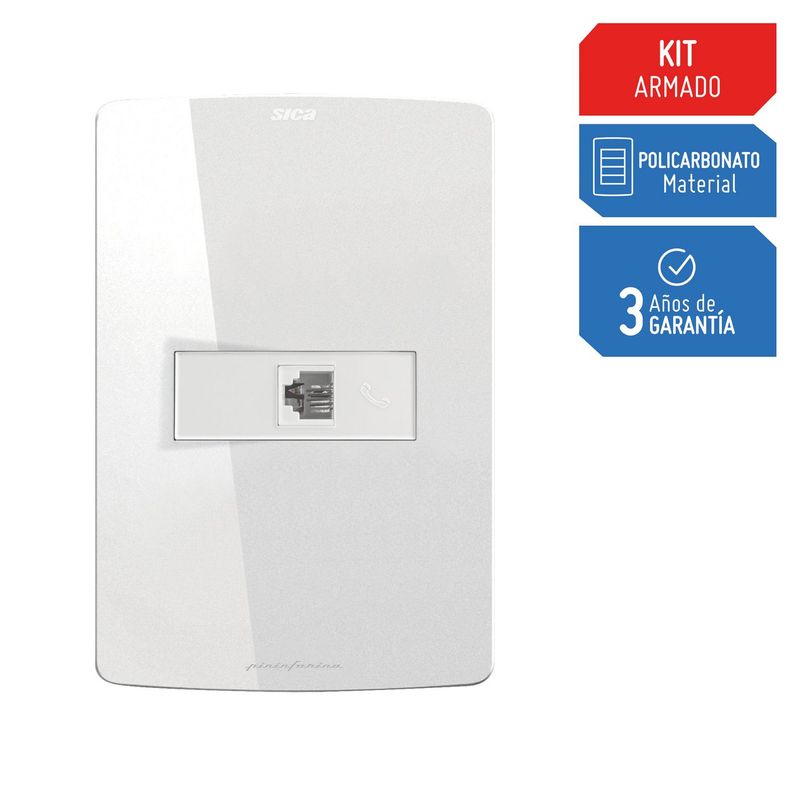SILIGHT - Toma Telefonica Silight Blanco