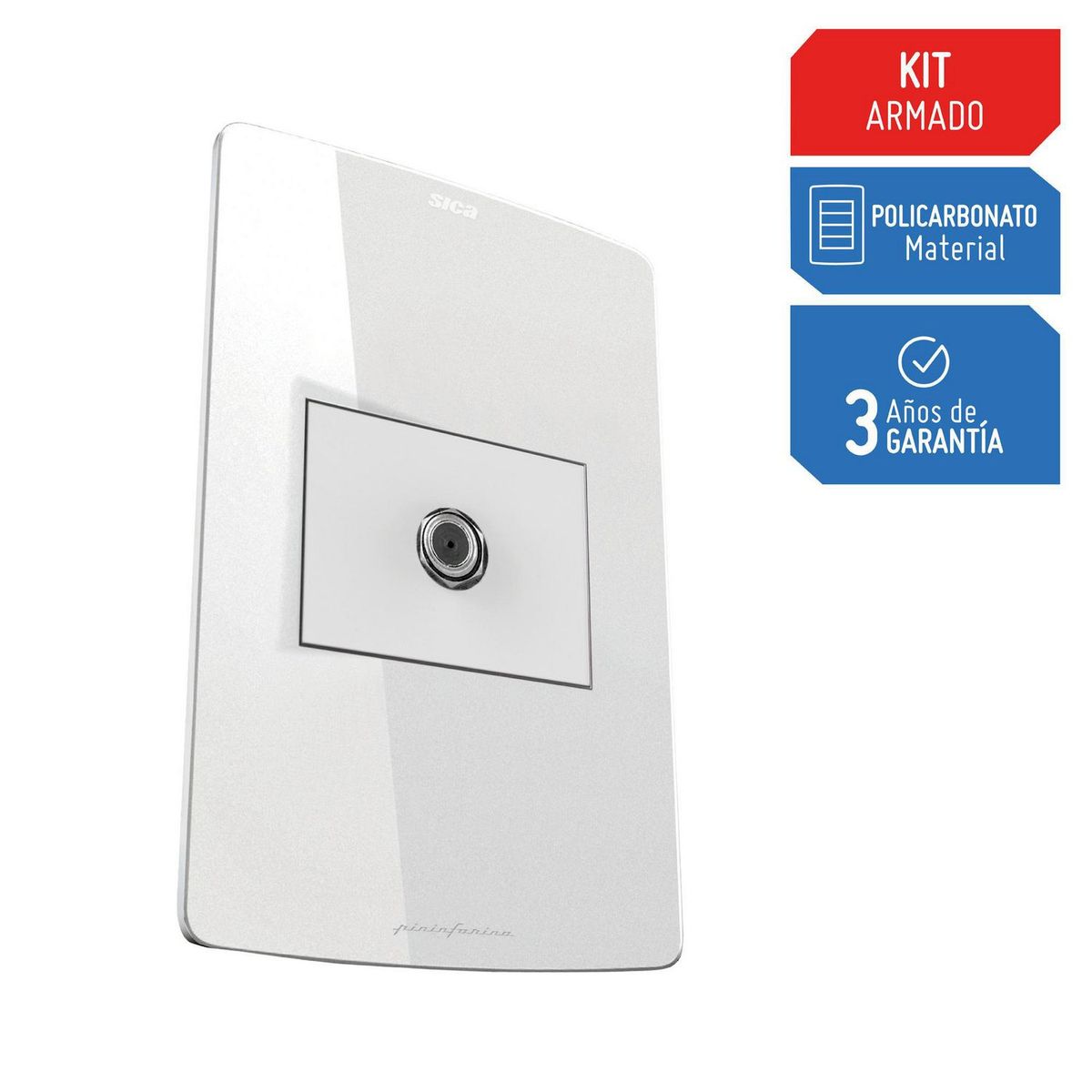 SILIGHT - Toma Coaxial TV Silight Blanco