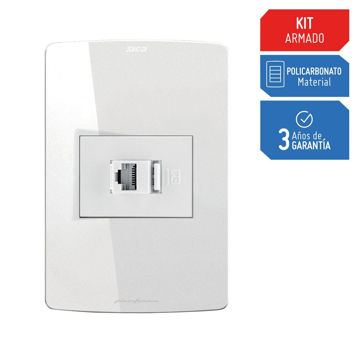 SILIGHT - Toma Internet RJ45 Silight Blanco