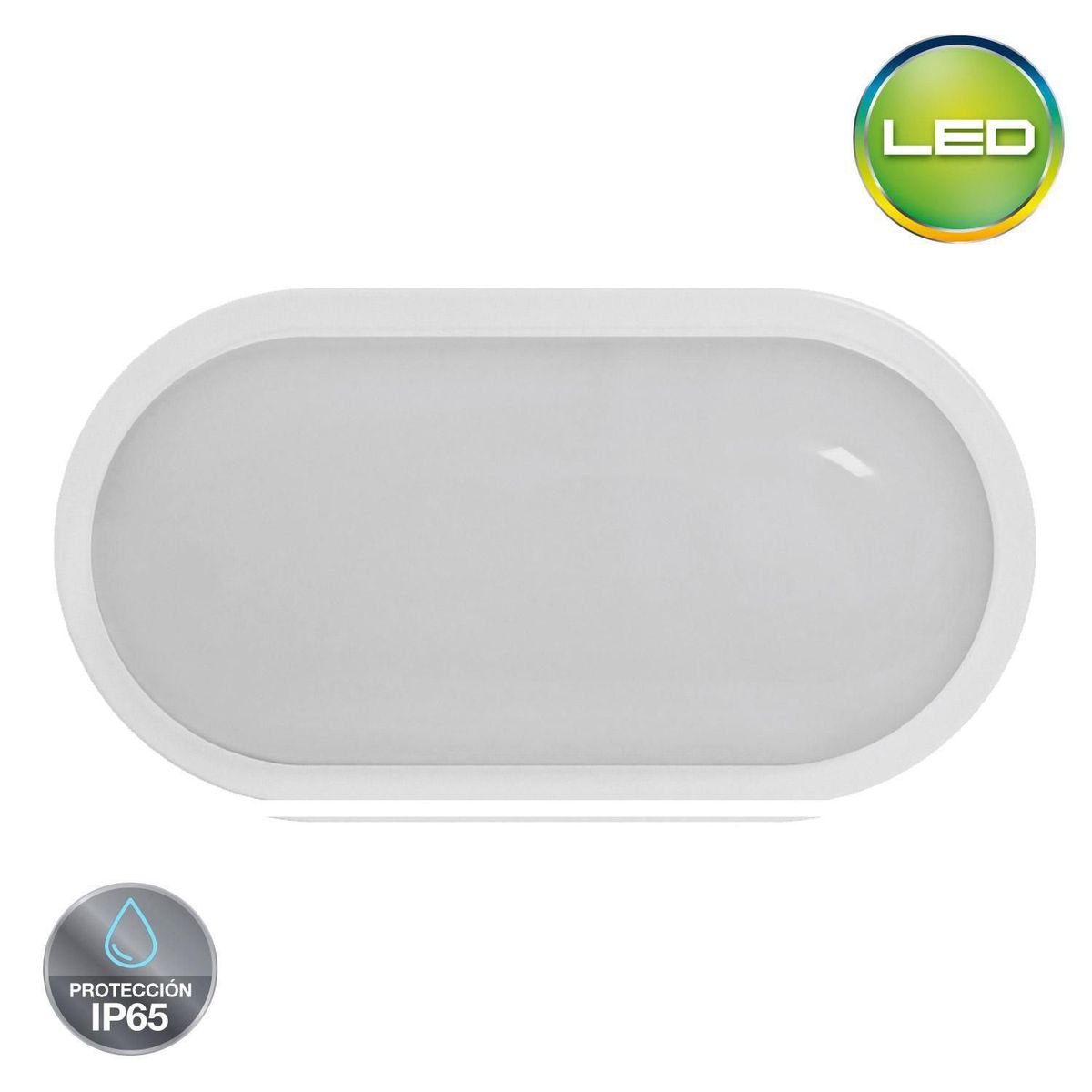 LIGHTECH - Aplique Exterior LED Ovalada 20W IP65 Blanco Luz Blanca