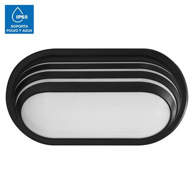 Aplique Exterior LED Lineas 20W IP65 Negro Luz Blanca