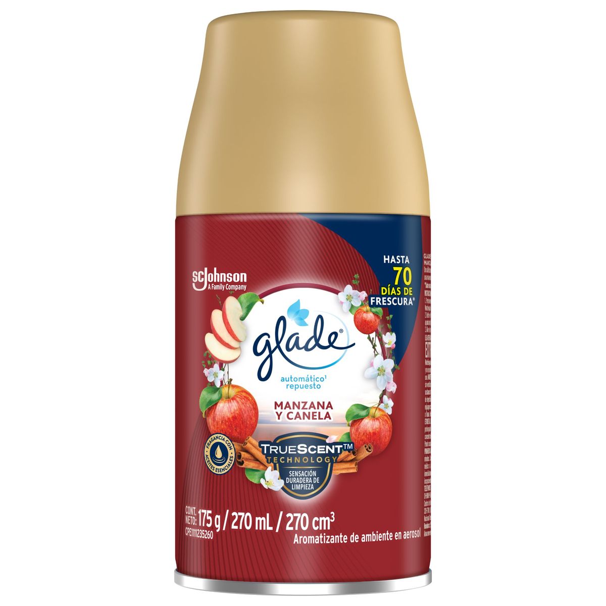 GLADE - Repuesto Ambientador automático Glade Manzana y Canela 270 ml