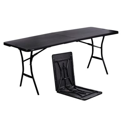 Mesa Plegable 183x69x73cm Negro