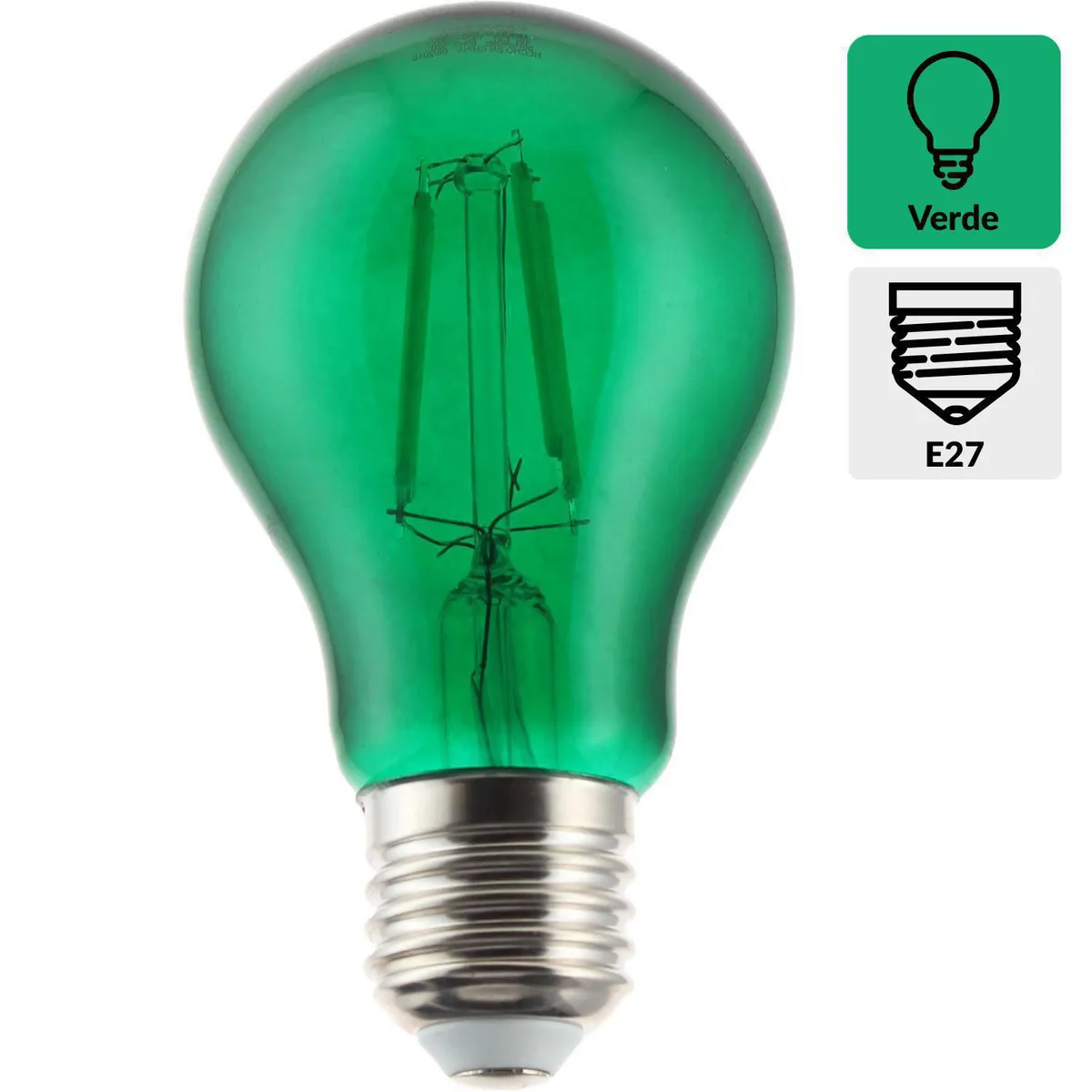 DAIRU - Foco LED Bulbo Especial 4W E27 Luz Verde