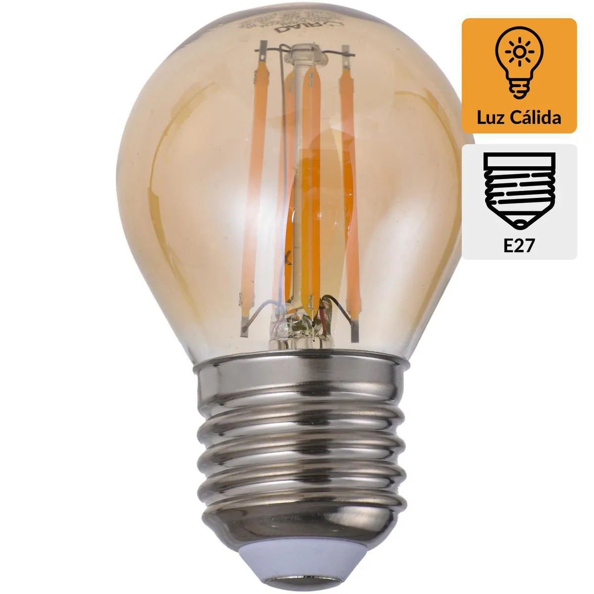 DAIRU - Foco LED Vintage Especial 4W E27 Luz Amarilla