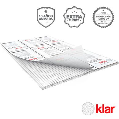 Plancha de Policarbonato 6mm 2.1x5.8m Clear