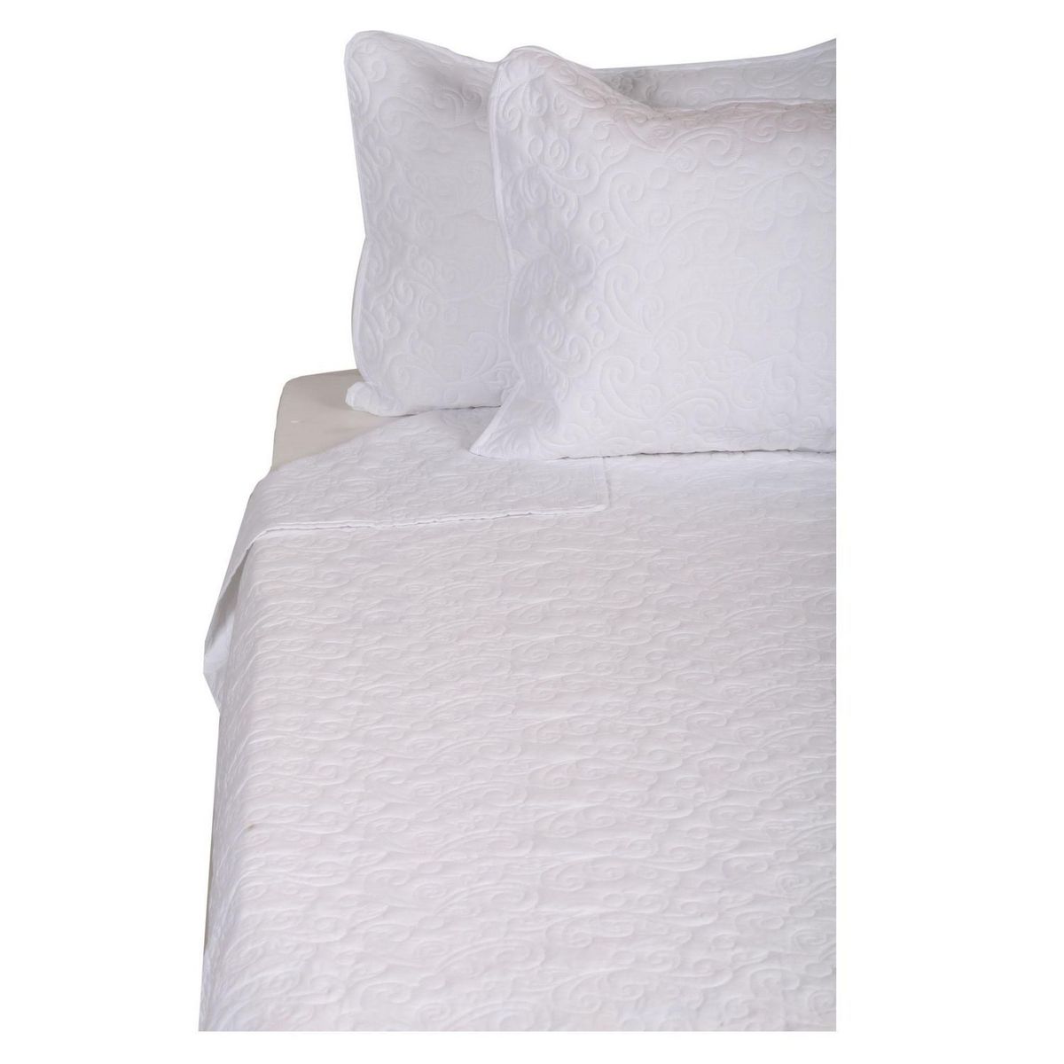 JUST HOME COLLECTION - Cubrecama Blanco 2 Plazas