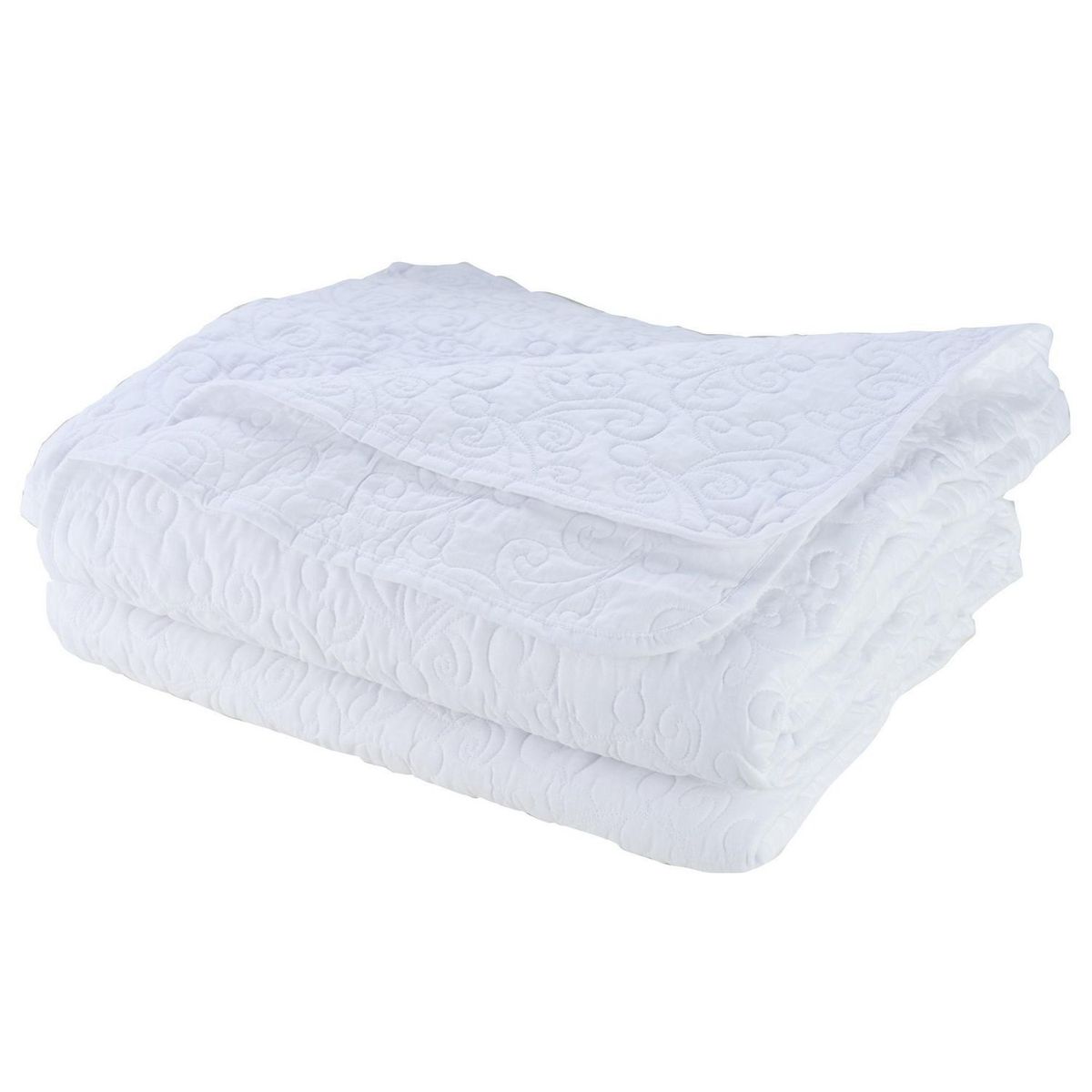 JUST HOME COLLECTION - Cubrecama Blanco King