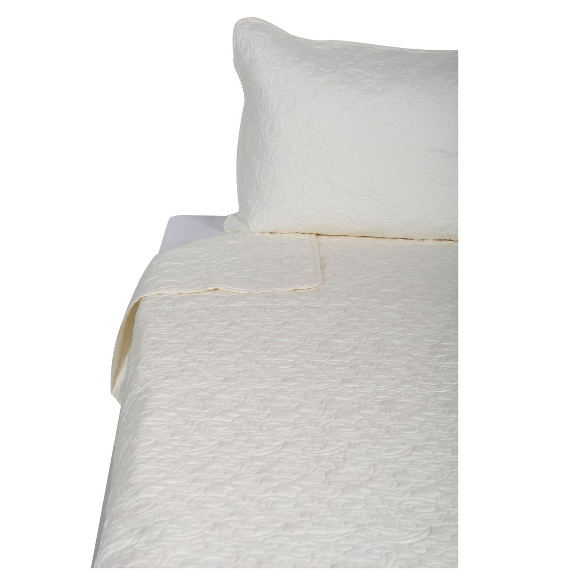 JUST HOME COLLECTION - Cubrecama Crema Claro 1.5 Plazas