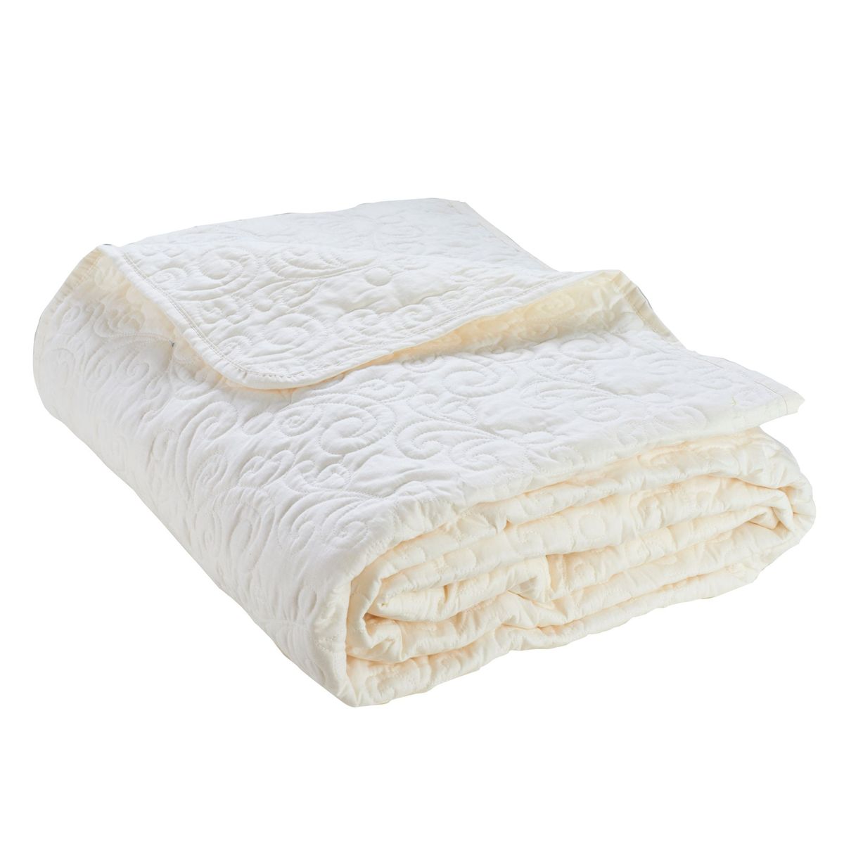 JUST HOME COLLECTION - Cubrecama Crema Claro Queen