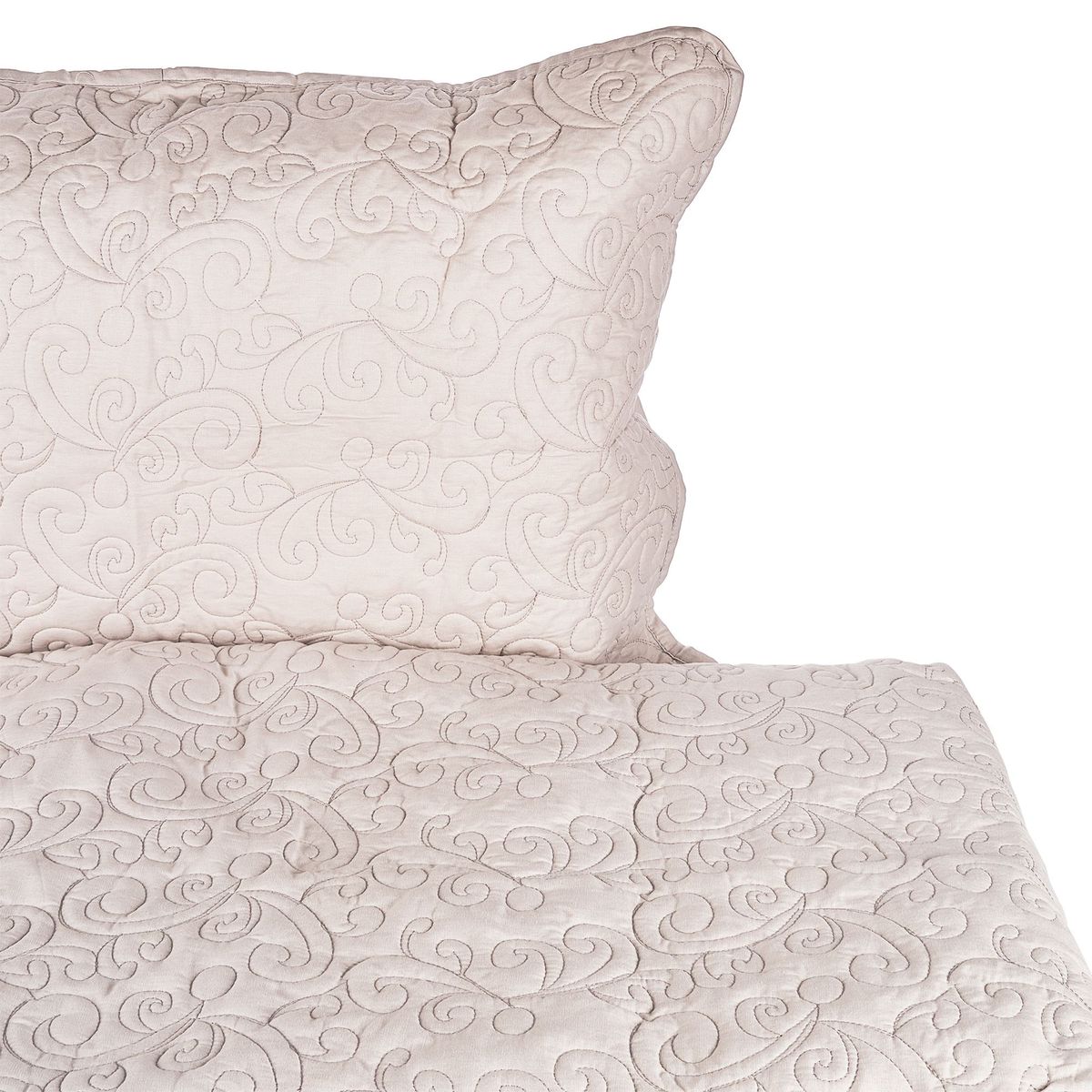 JUST HOME COLLECTION - Cubrecama Gris Plata King Algodón