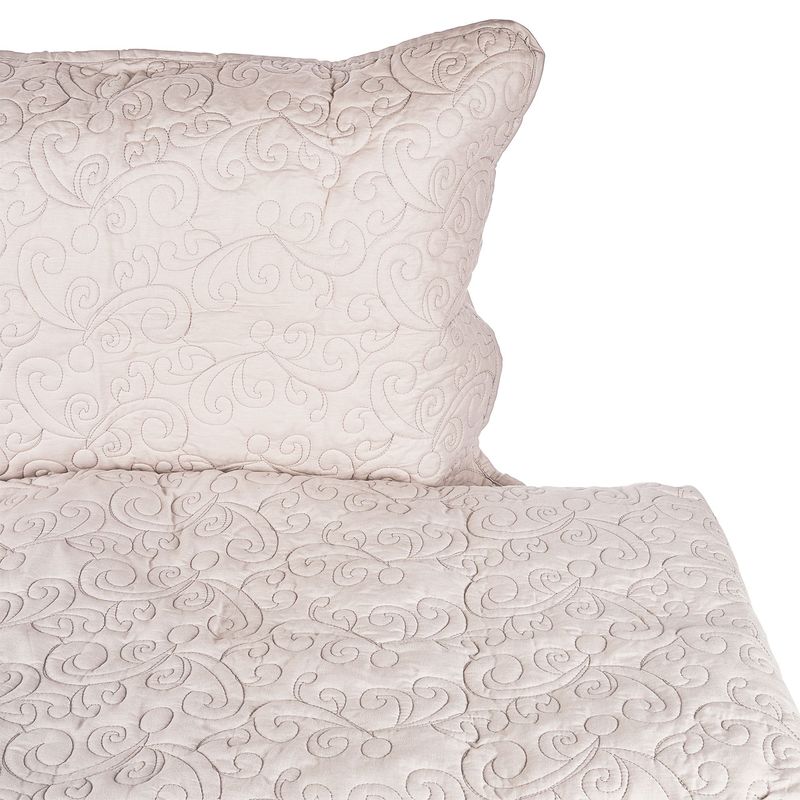 JUST HOME COLLECTION - Cubrecama Gris Plata King Algodón