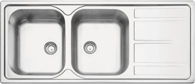 Lavadero Empotrar Marea 02 Pozas C/escurridor 100x50 cm