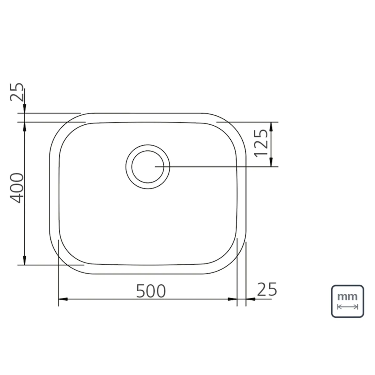 TRAMONTINA - Lavadero de Cocina Tramontina Cubeta 1 Poza 50x40cm