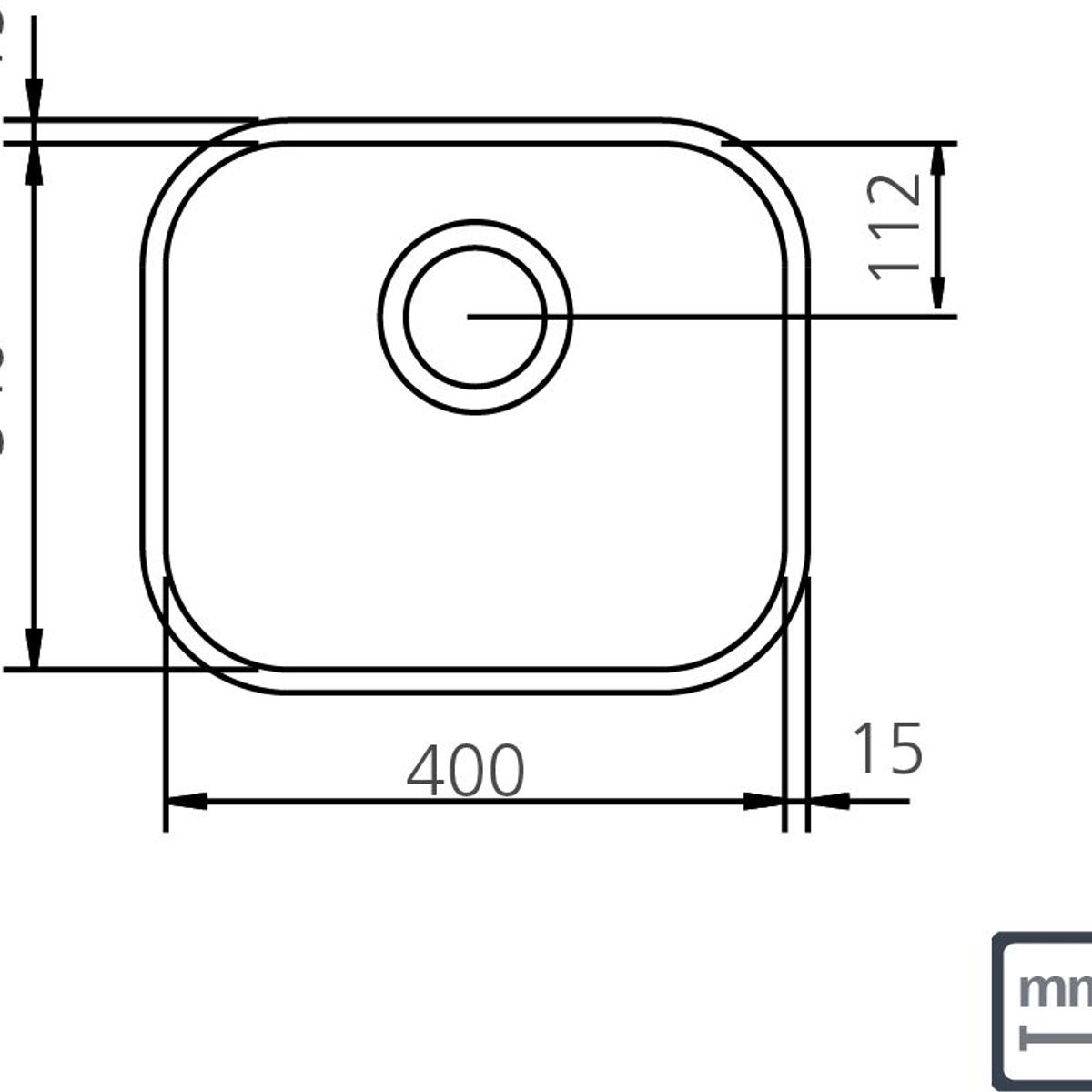 TRAMONTINA - Lavadero de Cocina Acero Inoxidable Tramontina 1 Poza 40x34cm