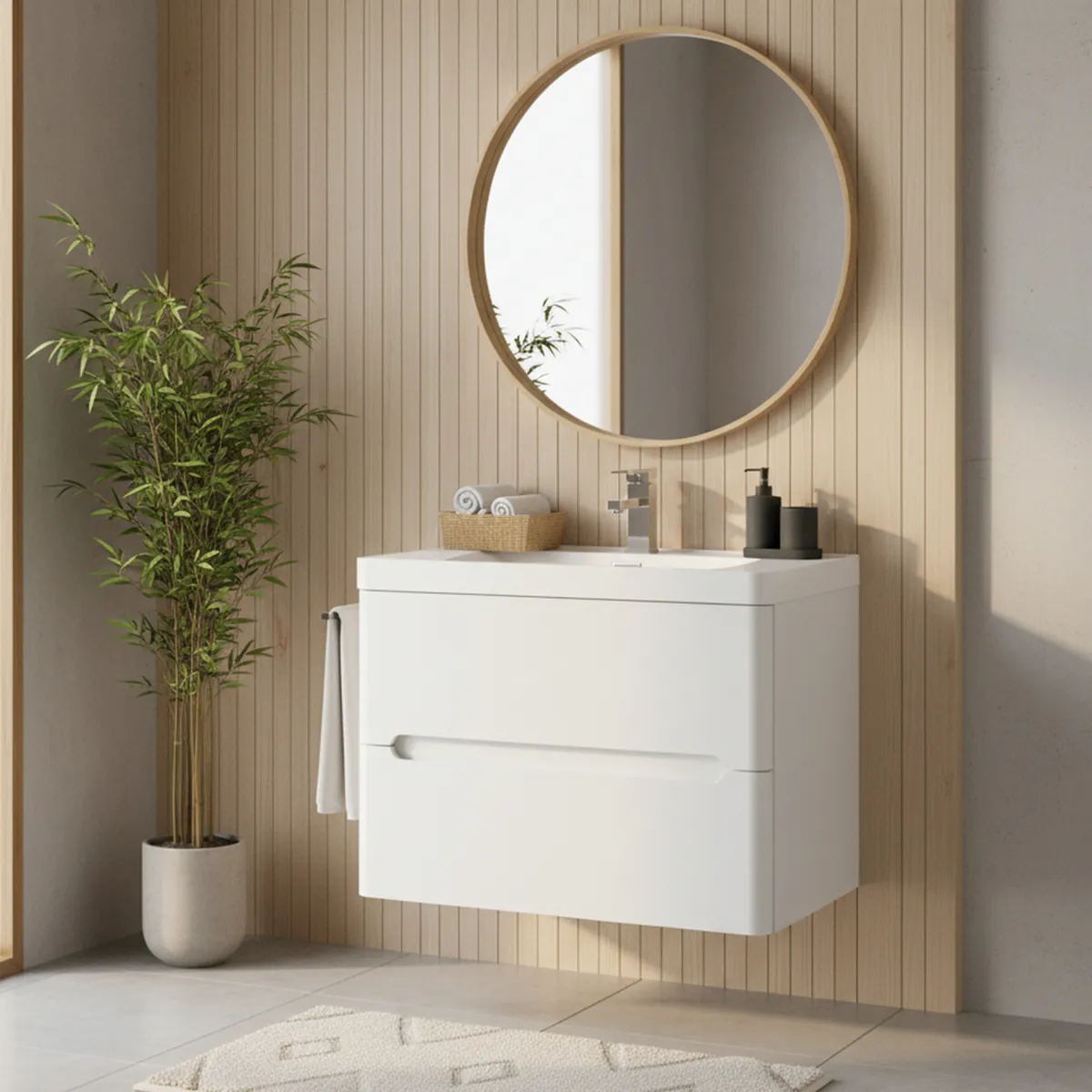 SENSI DACQUA - Mueble de Baño Vanitorio River Blanco 60x42x50cm
