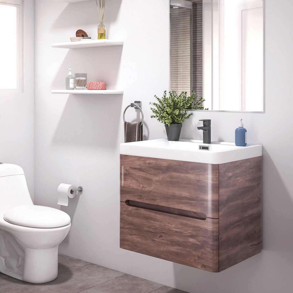 SENSI DACQUA - Mueble de Baño Vanitorio River Chocolate 60x42x50cm