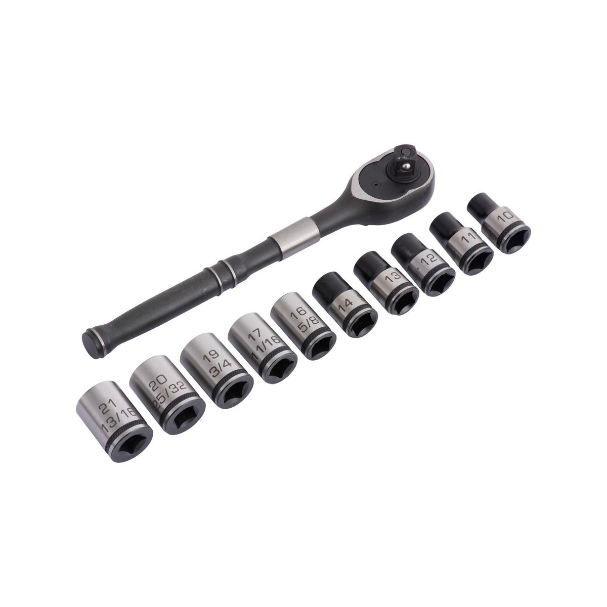 UBERMANN - Set 11 Dados Ubermann 1/2" Milimetros/Pulgadas