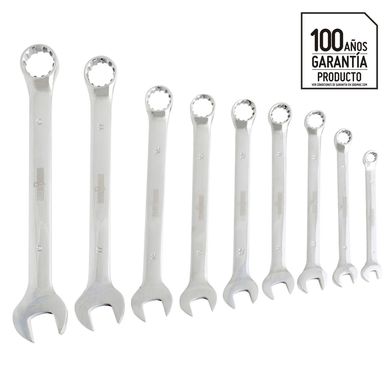 Set Llaves de Acero Combinadas 9 Unidades Ubermann