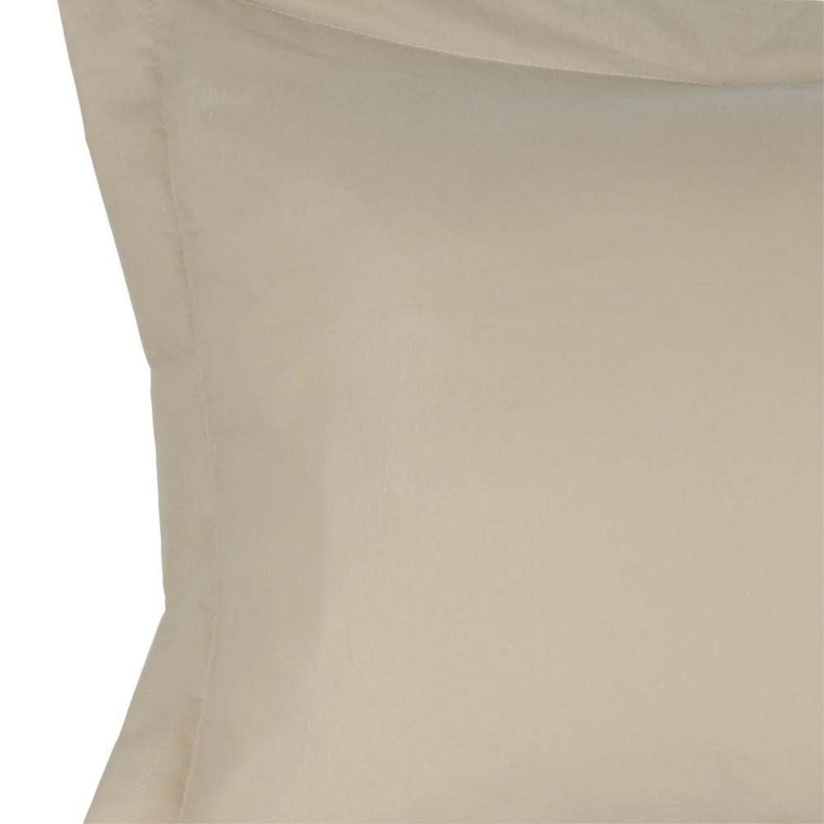 JUST HOME COLLECTION - Funda Almohada Sham Beige 150 Hilos 70x50cm