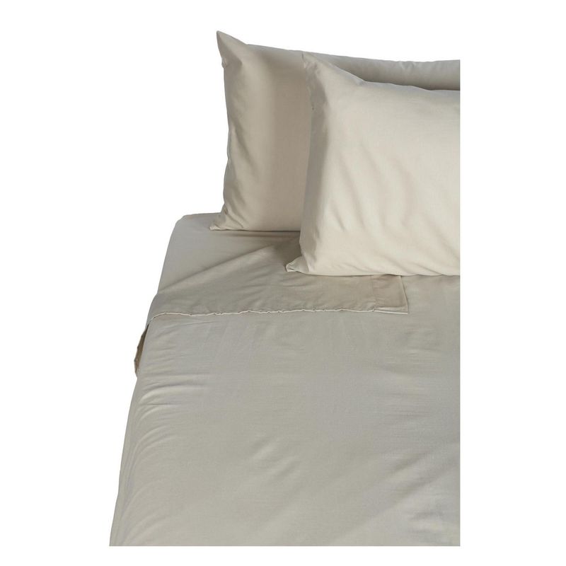 JUST HOME COLLECTION - Juego de Sábanas Fashion 2 Plazas 150 Hilos Beige