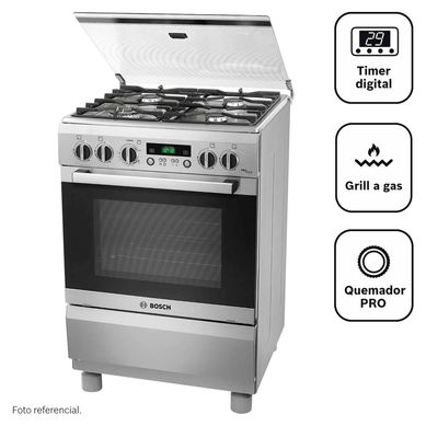 Cocina Bosch a Gas 4 Hornillas PRO449 Inox