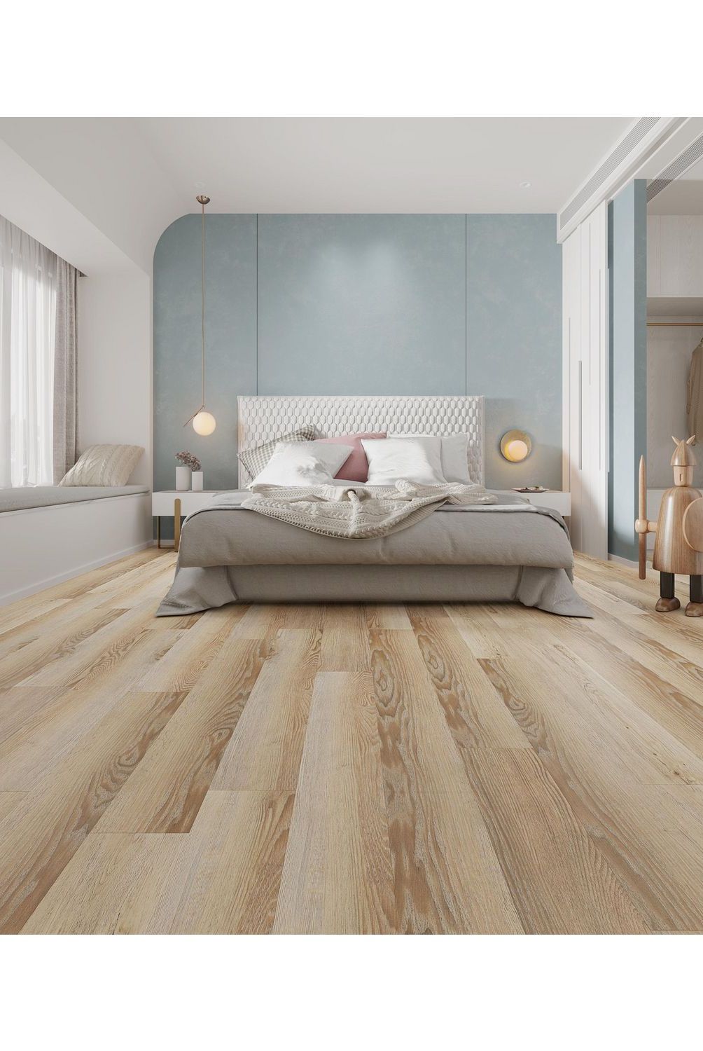 HOLZTEK - Pisos Vinílico Light Marrón 2mm 94x15cm 2.96m2