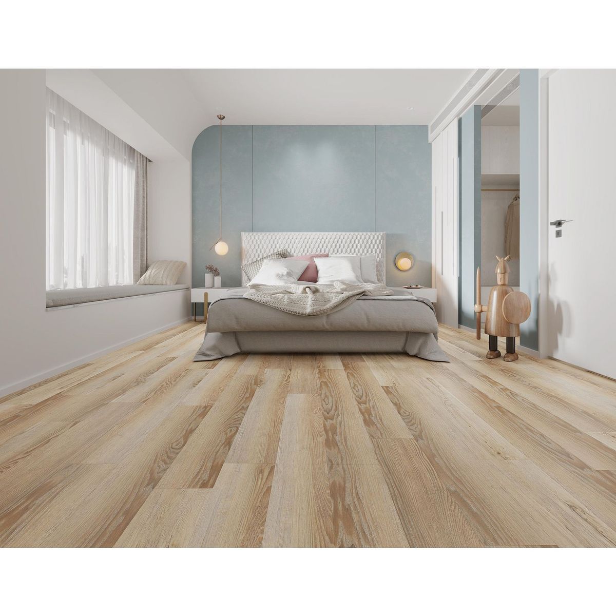 HOLZTEK - Pisos Vinílico Light Marrón 2mm 94x15cm 2.96m2