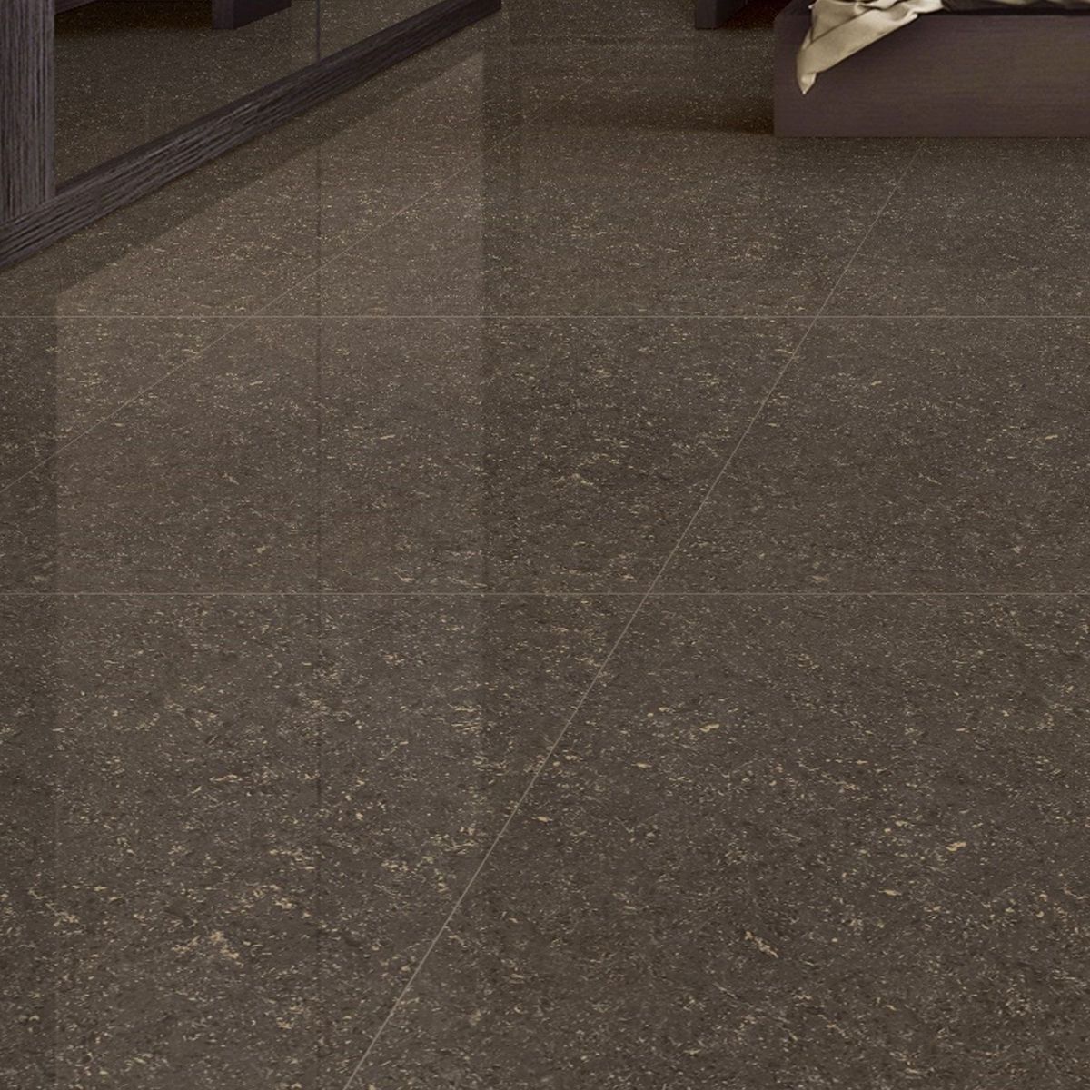 HOLZTEK - Porcelanato Marrón Marmolizado 60x60 cm