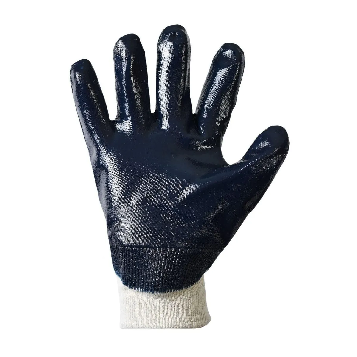 RDL - Guantes de Seguridad de Hilo y Nitrilo Puño Tejido Azul Talla L