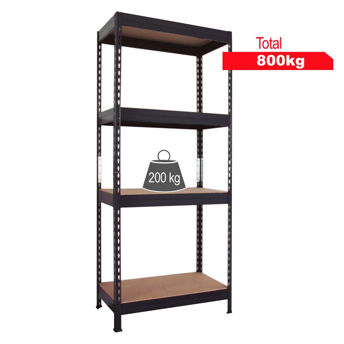 FIXSER - Estante de metal/madera 40x75x176cm 800 kg