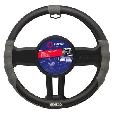 Funda Cubre Volante Para Auto Sparco Negro y Rojo 37 cm