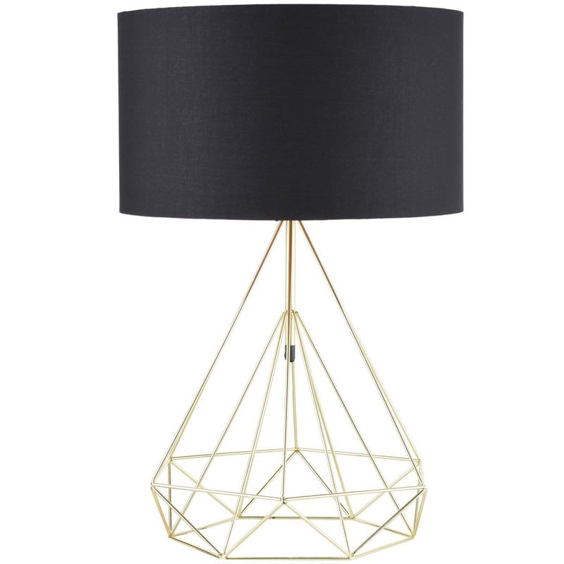 JUST HOME COLLECTION - Lámpara de Mesa Cuneo 1L E27 Negro
