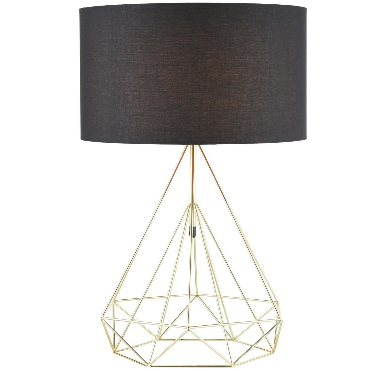 JUST HOME COLLECTION - Lámpara de Mesa Cuneo 1L E27 Negro