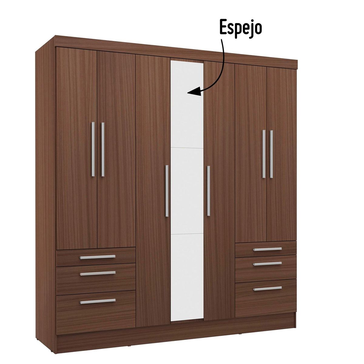 SAN MARINO - Ropero 6 puertas 6 cajones con espejo Valencia