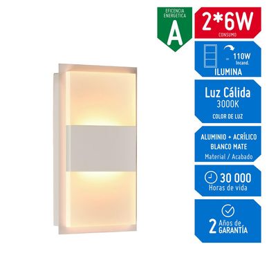 Lmpara de Pared Led Shot 12 W 1 Luz